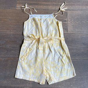 Tocca Girls Yellow Floral Summer Romper Sz 5